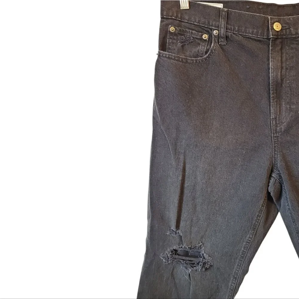 Gap Women's Black Denim Cheeky Straight High Rise Jeans Size 33/16